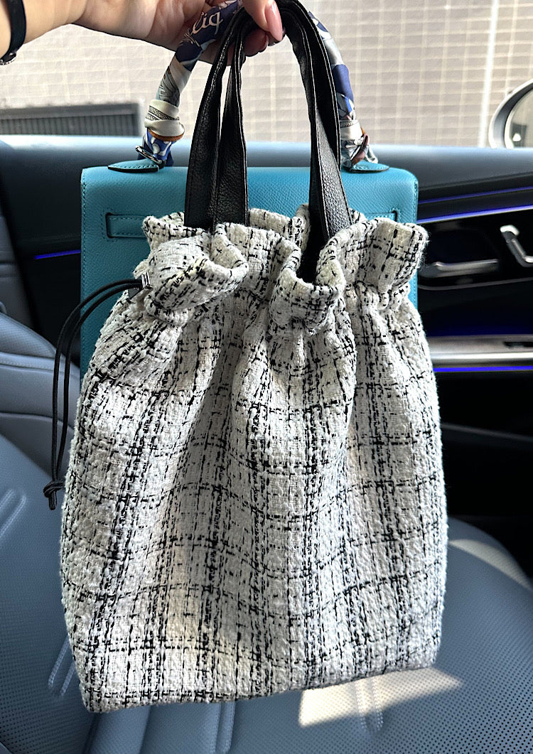 Tweed tote bag LD073