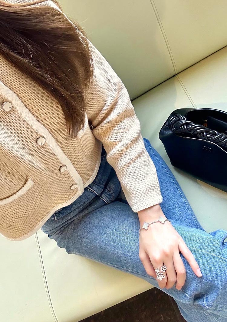 Knit short jacket LD005