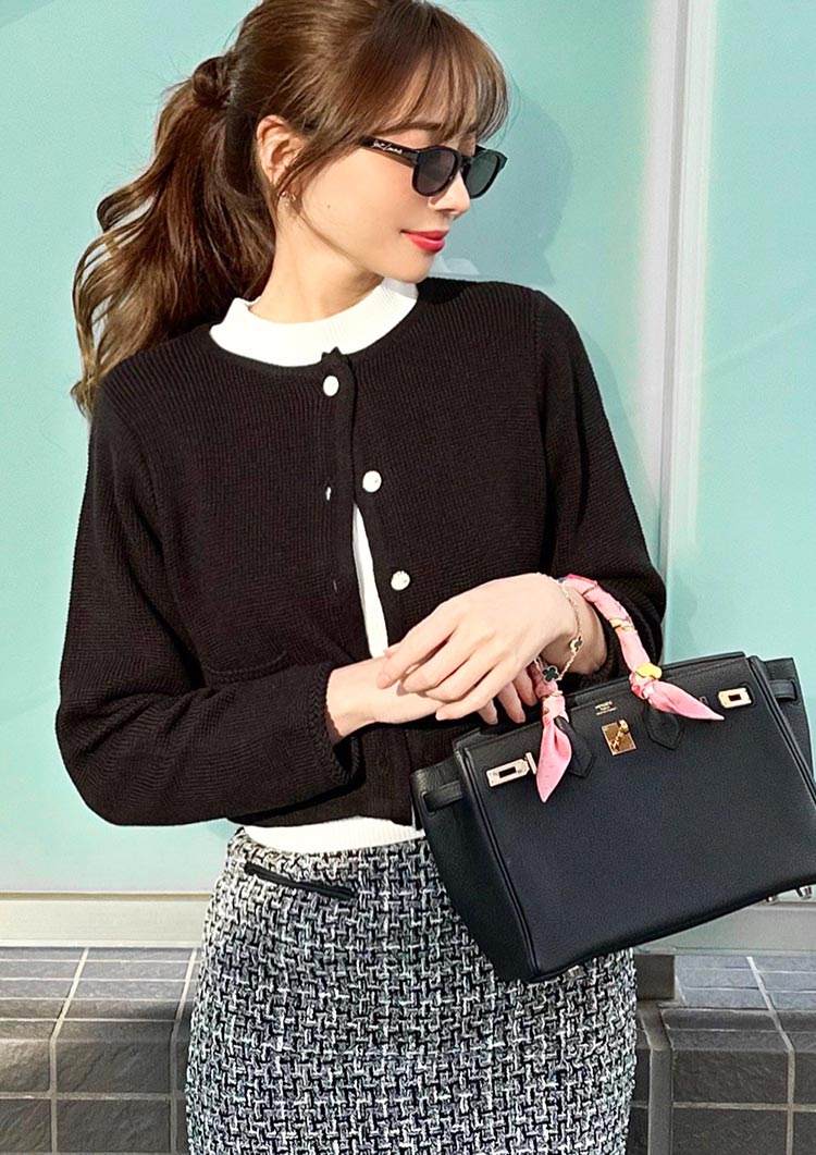 Knit short jacket LD005