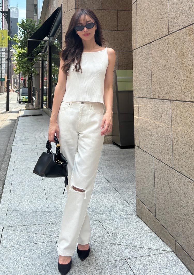 Summer rib knit camisole LD010