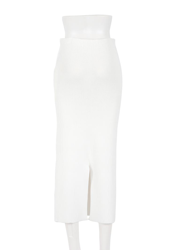Summer rib knit tight Skirt LD011