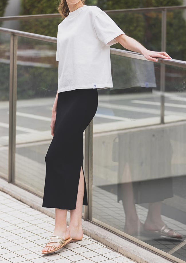 Summer rib knit tight Skirt LD011