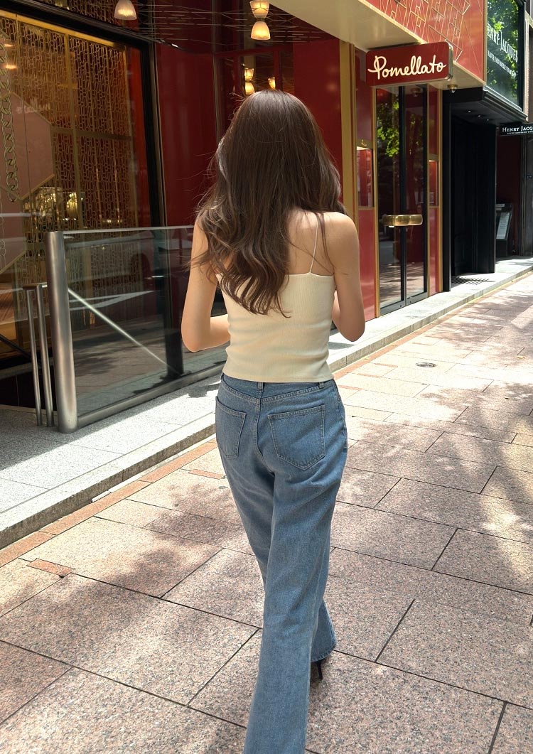 Rib cut camisole LD018