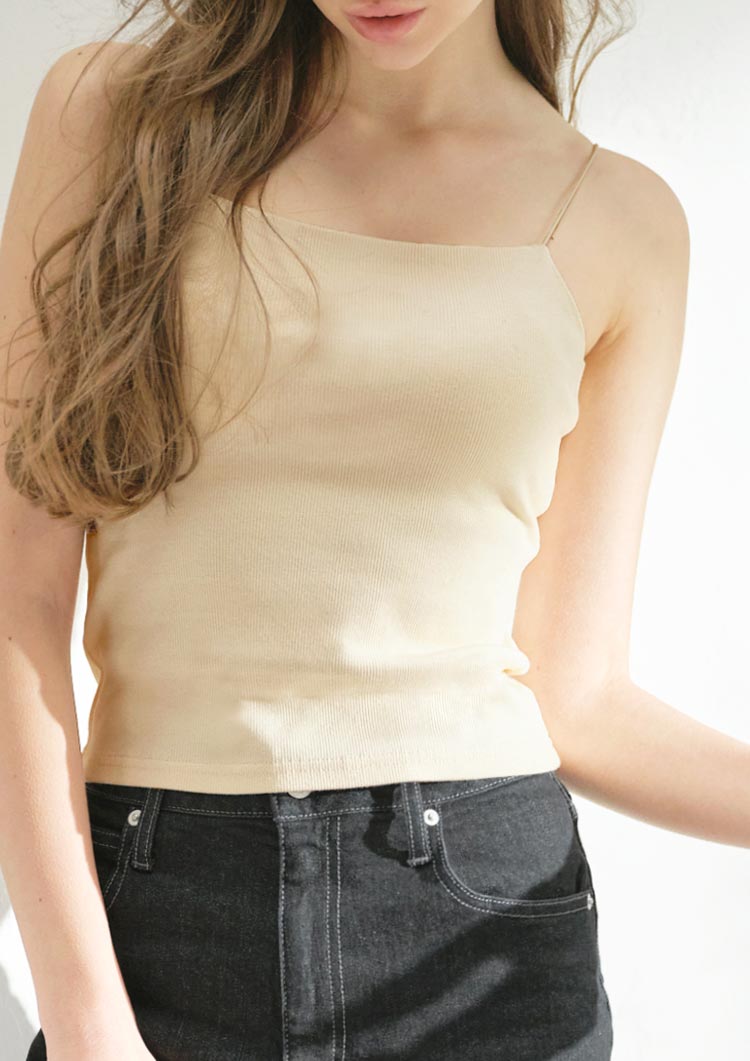 Rib cut camisole LD018