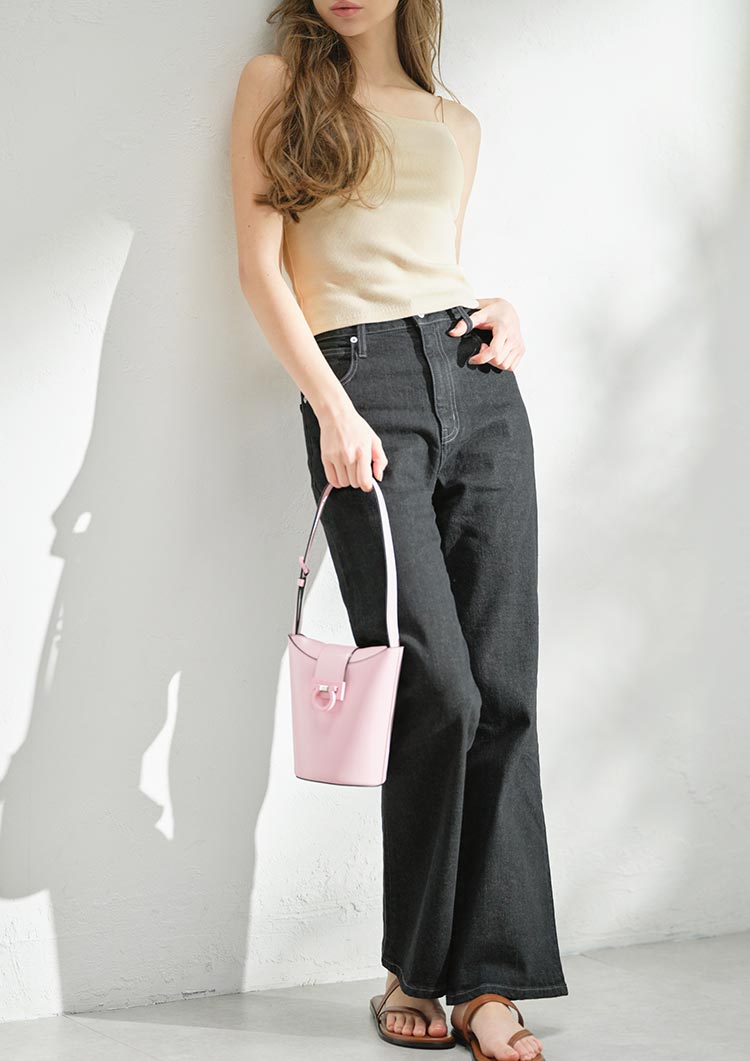 Rib cut camisole LD018