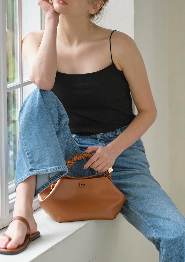 Rib cut camisole LD018