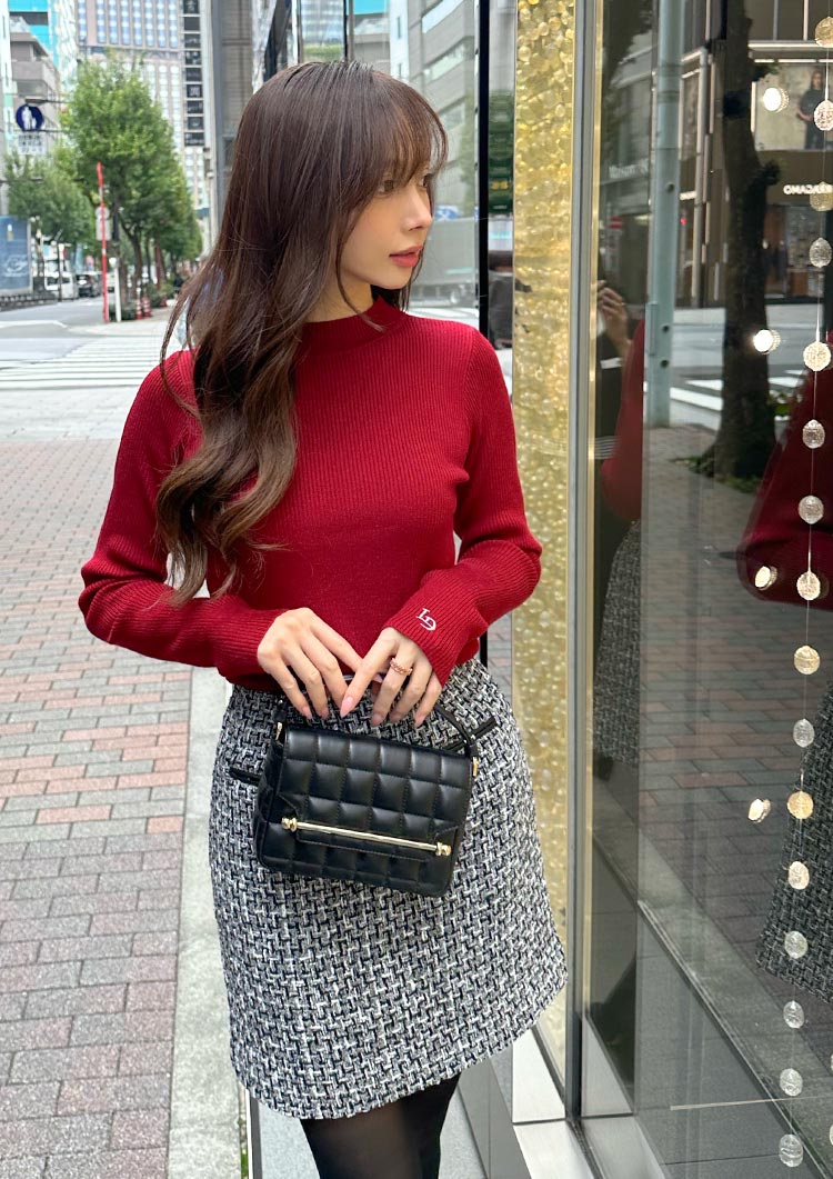 model:163cm size:S / Holiday red