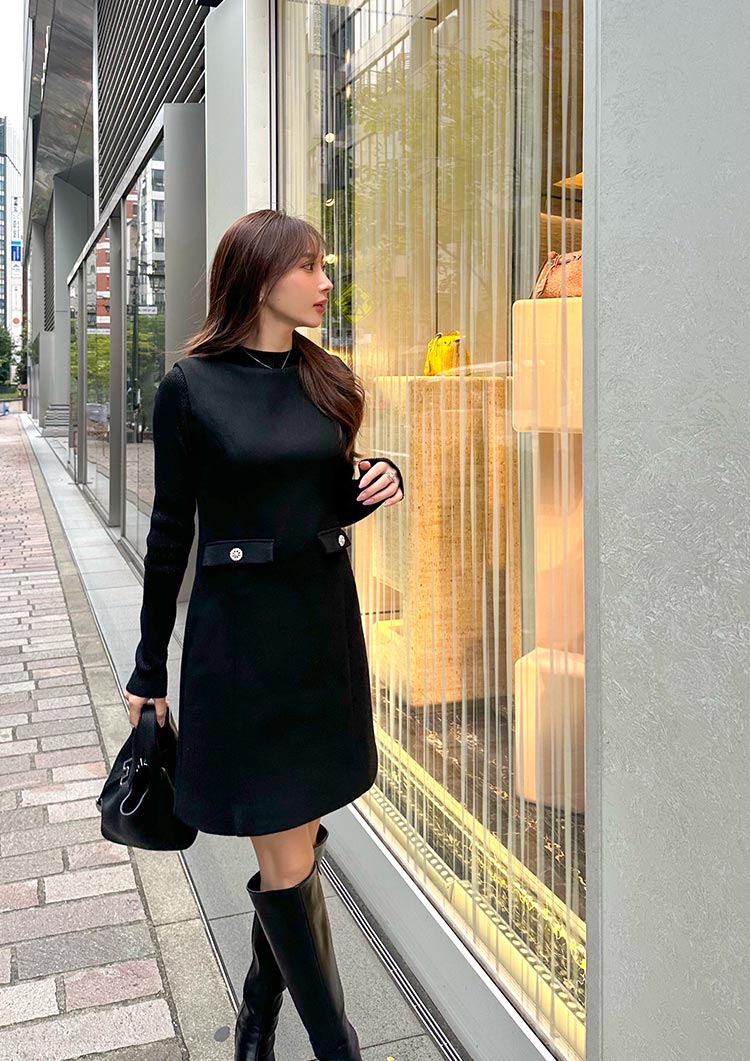 model:163cm size:S / Glitter black