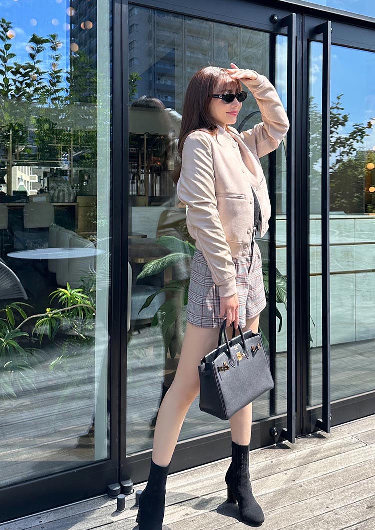 Melton fake leather blouson LD032