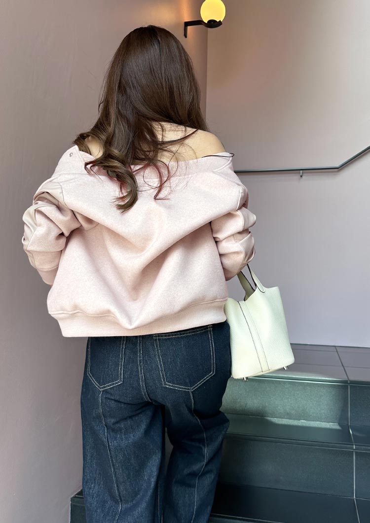 Melton fake leather blouson LD032