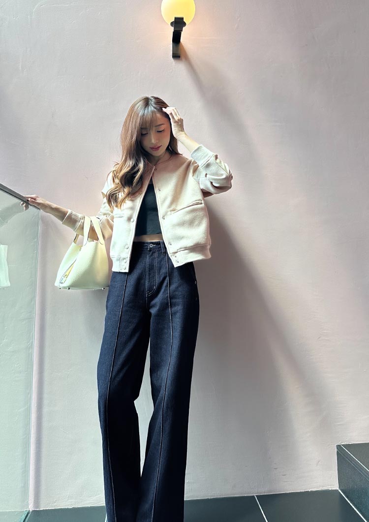 Melton fake leather blouson LD032