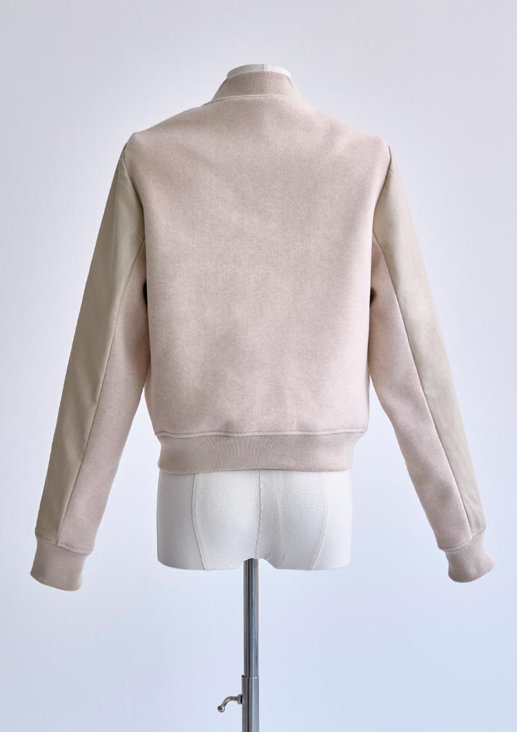 Melton fake leather blouson LD032