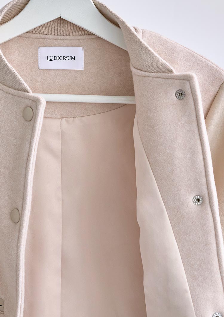 Melton fake leather blouson LD032