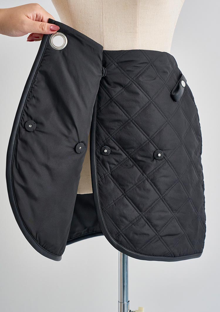Quilted wrap mini skirt LD034