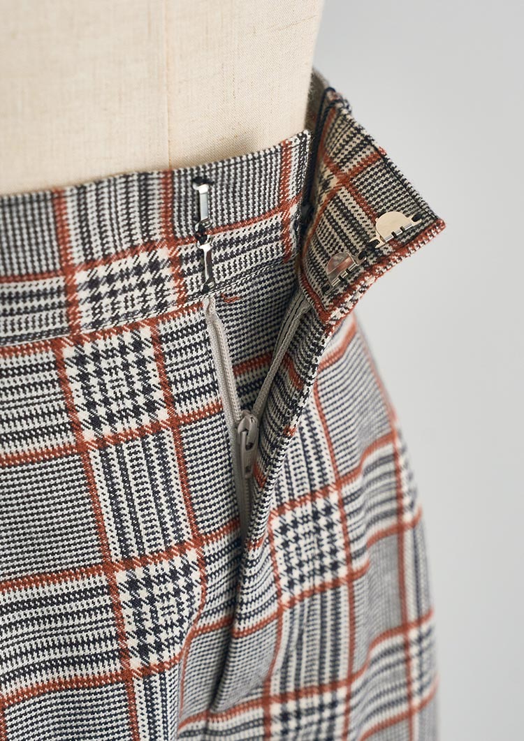 Glen check short pants LD040