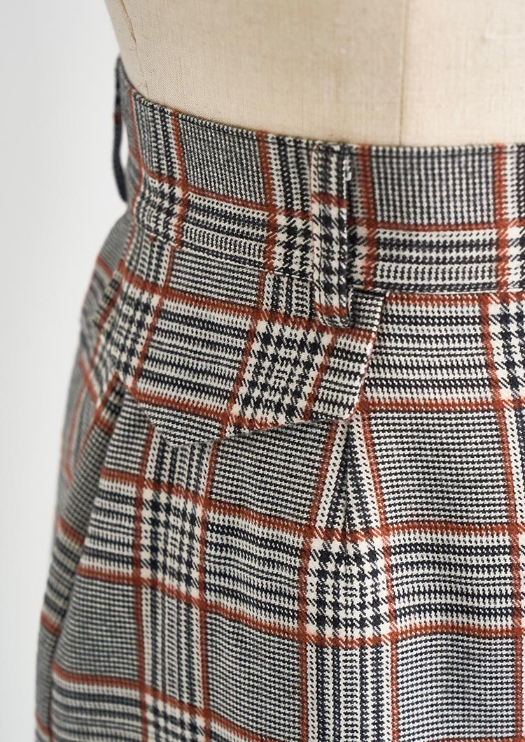 Glen check short pants LD040