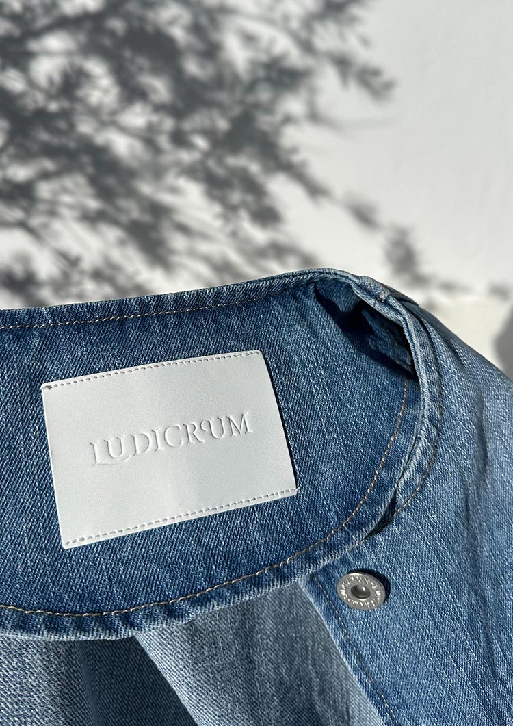 LD Collarless denim jacket LD045