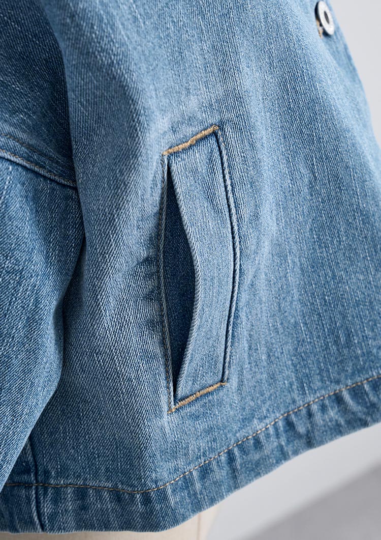 LD Collarless denim jacket LD045