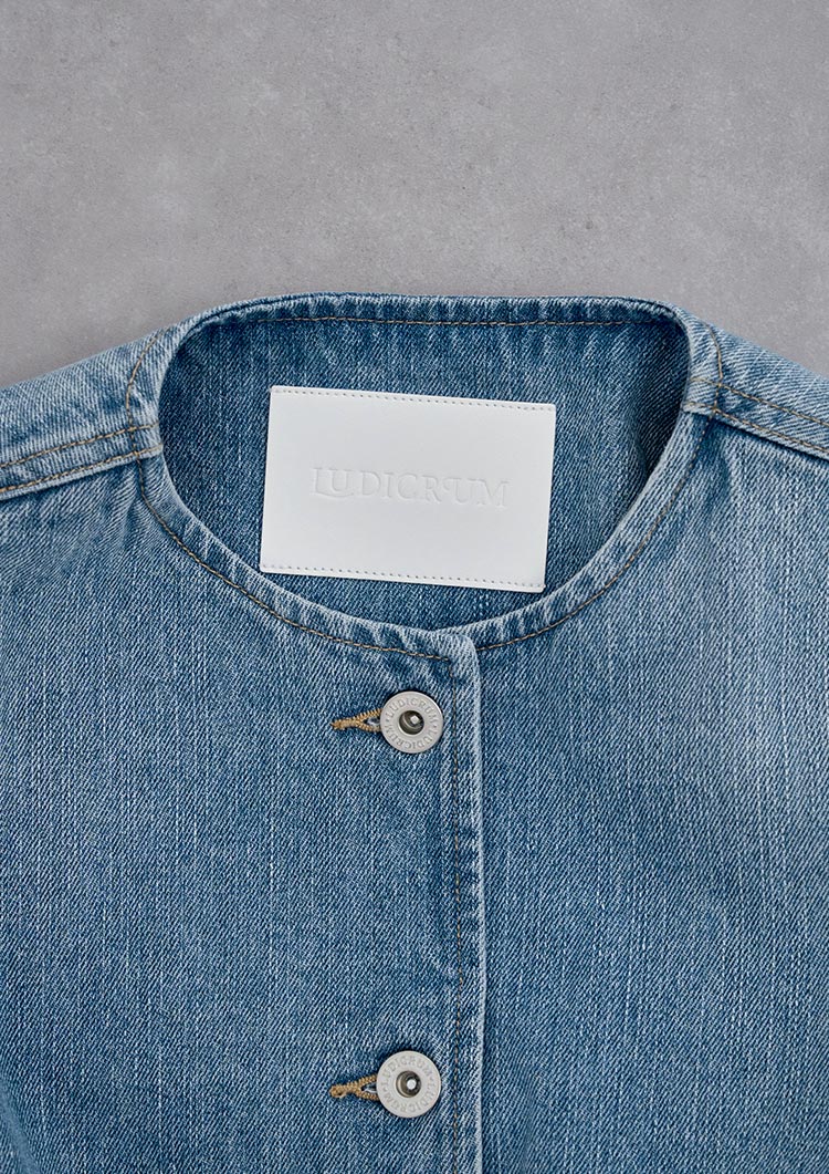 LD Collarless denim jacket LD045