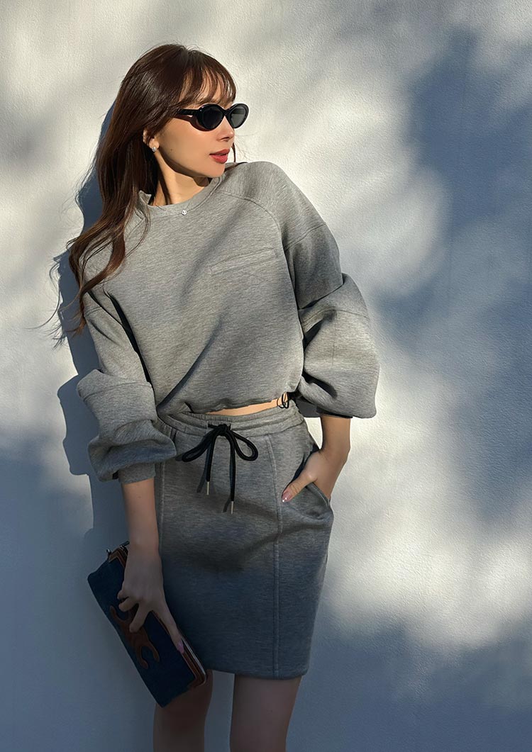 model:163cm / Heather gray