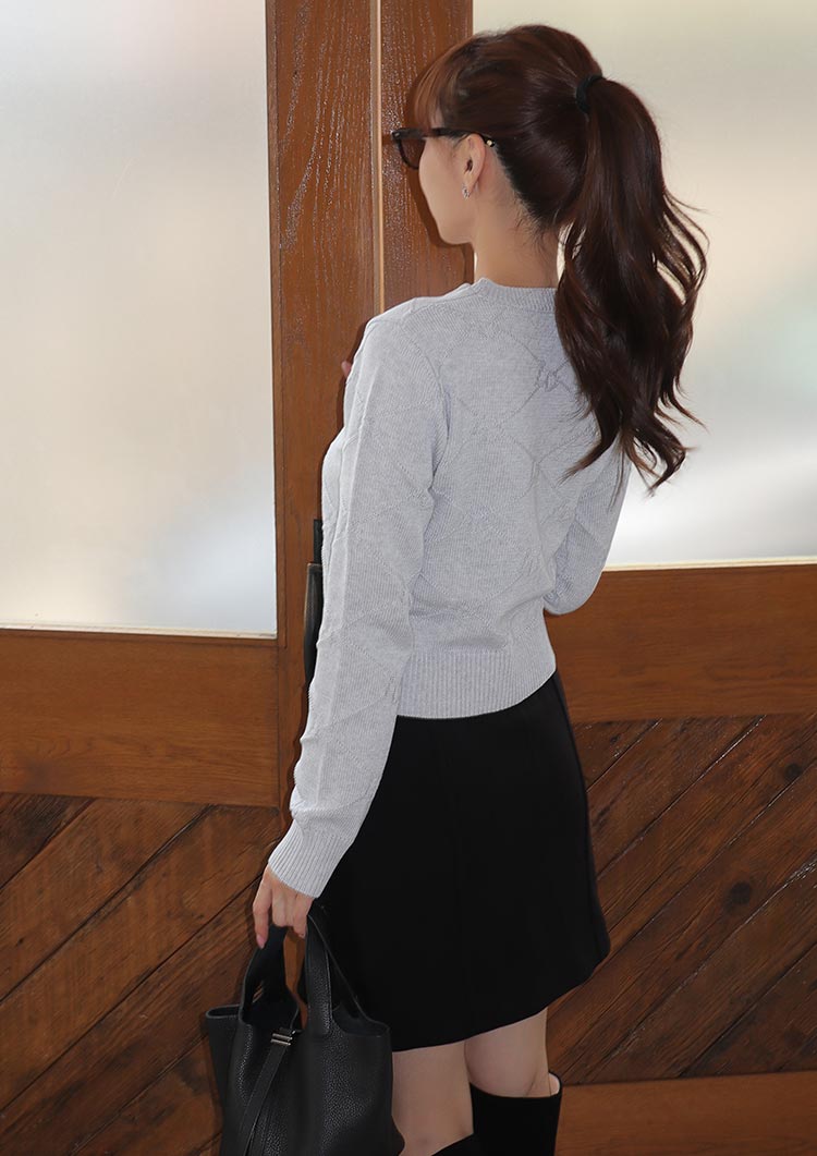 Diver sweat mini skirt LD048