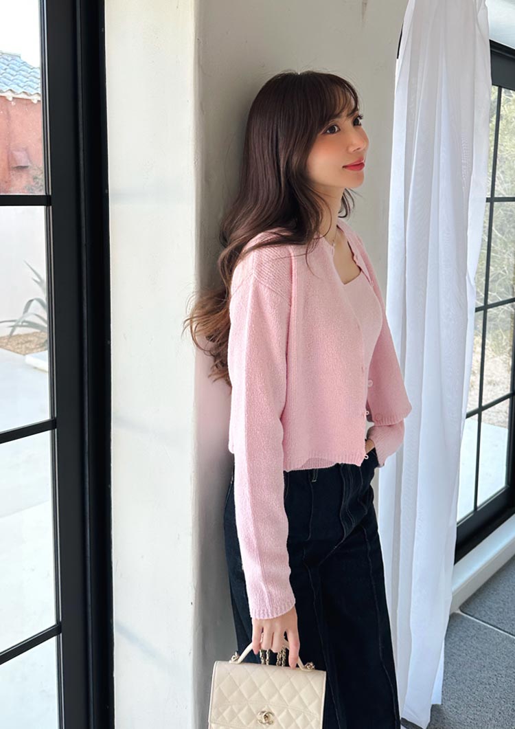 Loop yarn knit camisole LD052