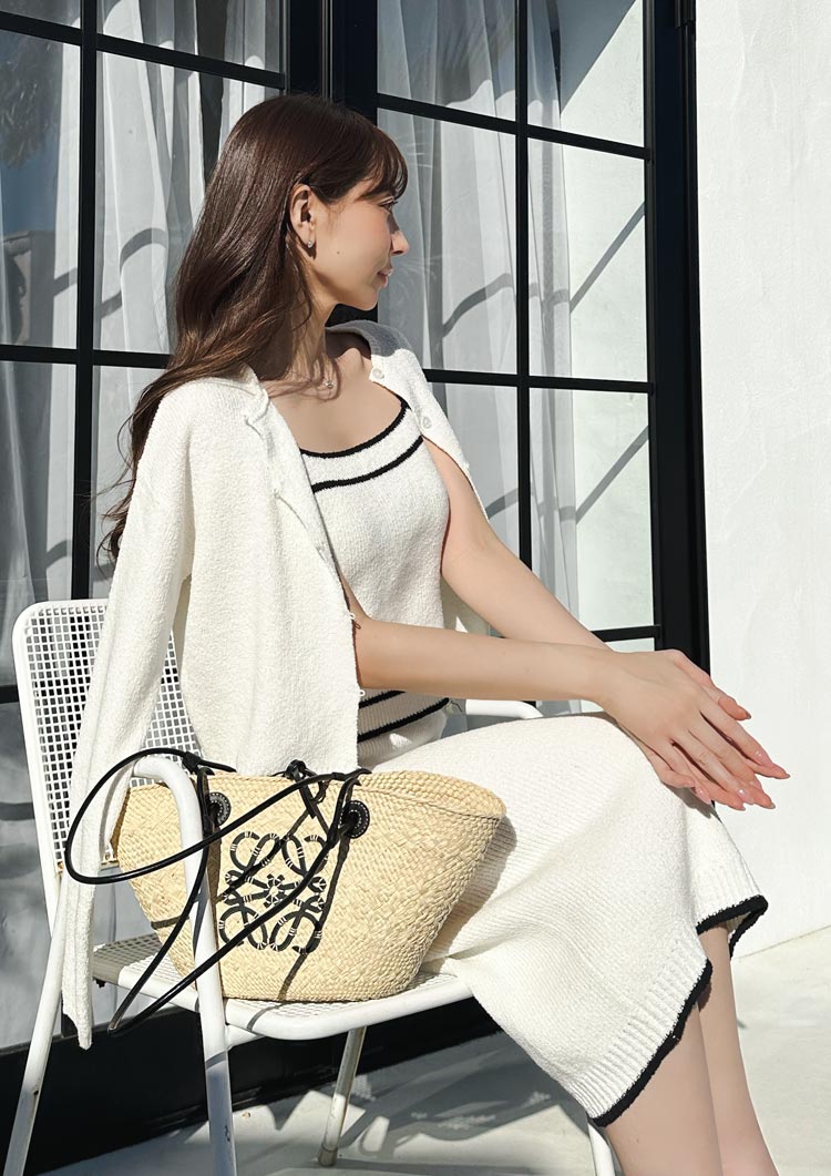 Loop yarn knit skirt LD053