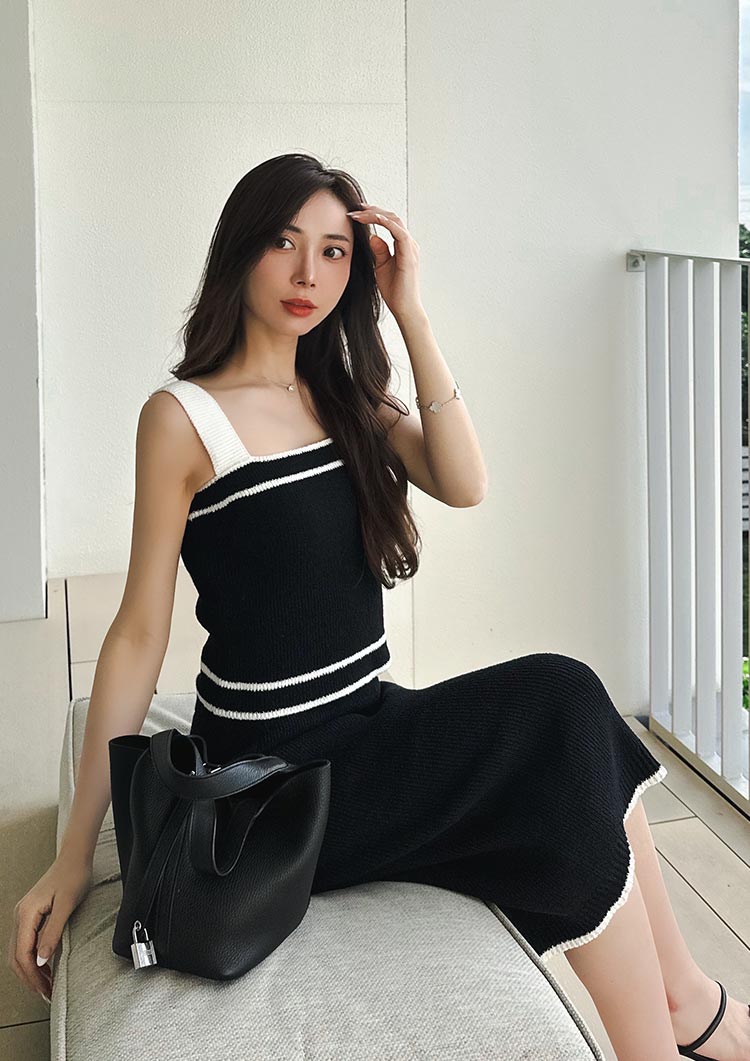 Loop yarn knit skirt LD053