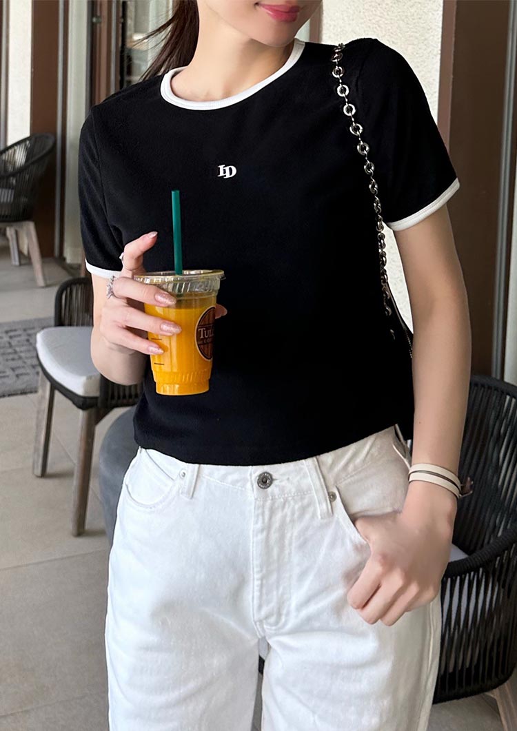 LD Embroidery pile Tshirt LD054