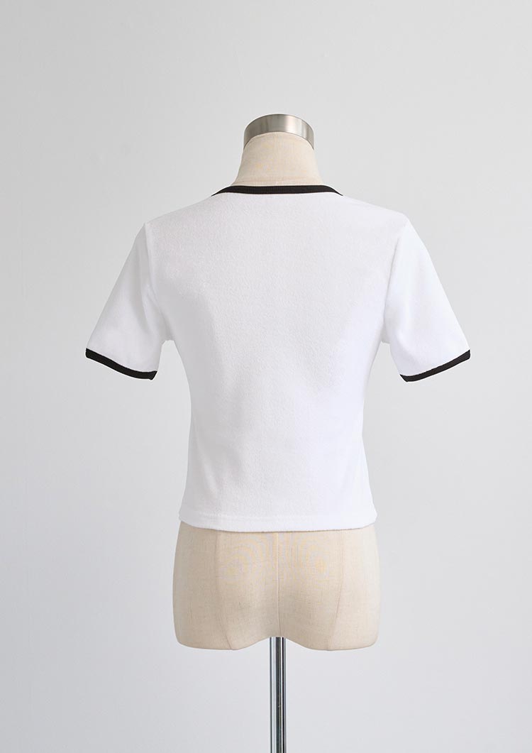LD Embroidery pile Tshirt LD054