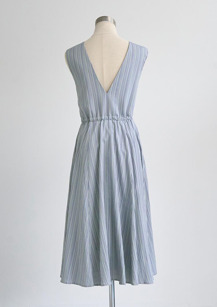 Vneck drawstring dress LD056