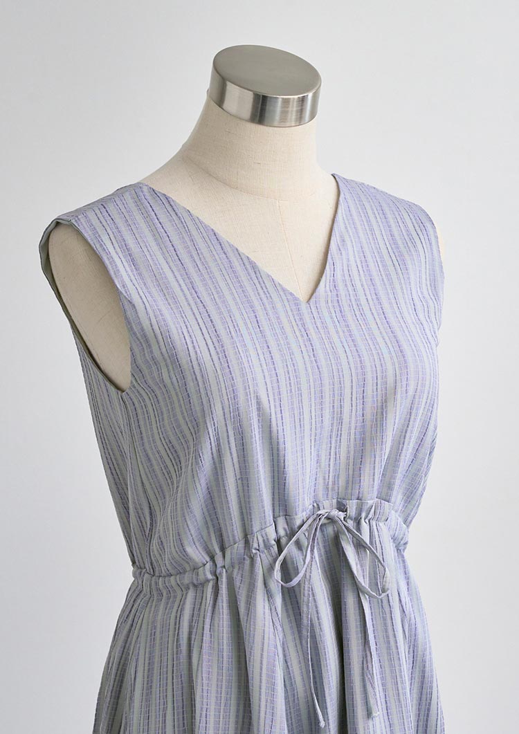Vneck drawstring dress LD056