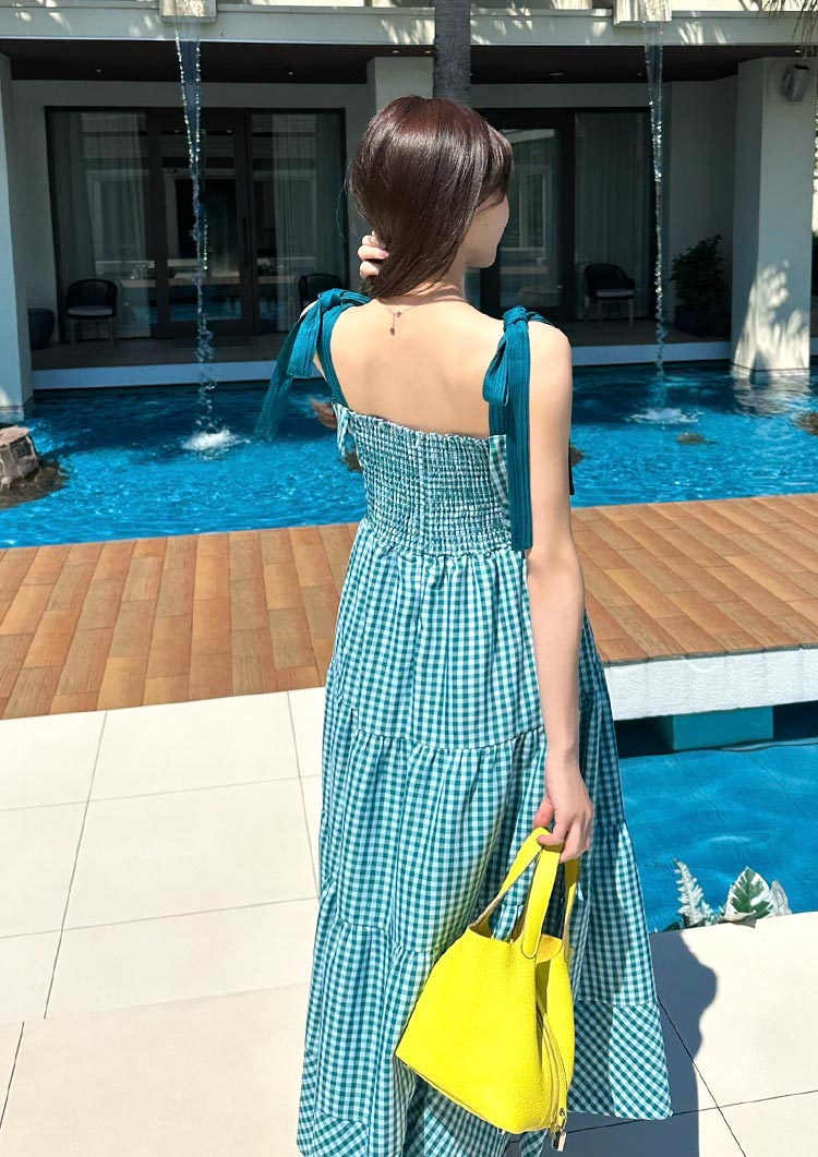 2Way Resort checkered dress LD057