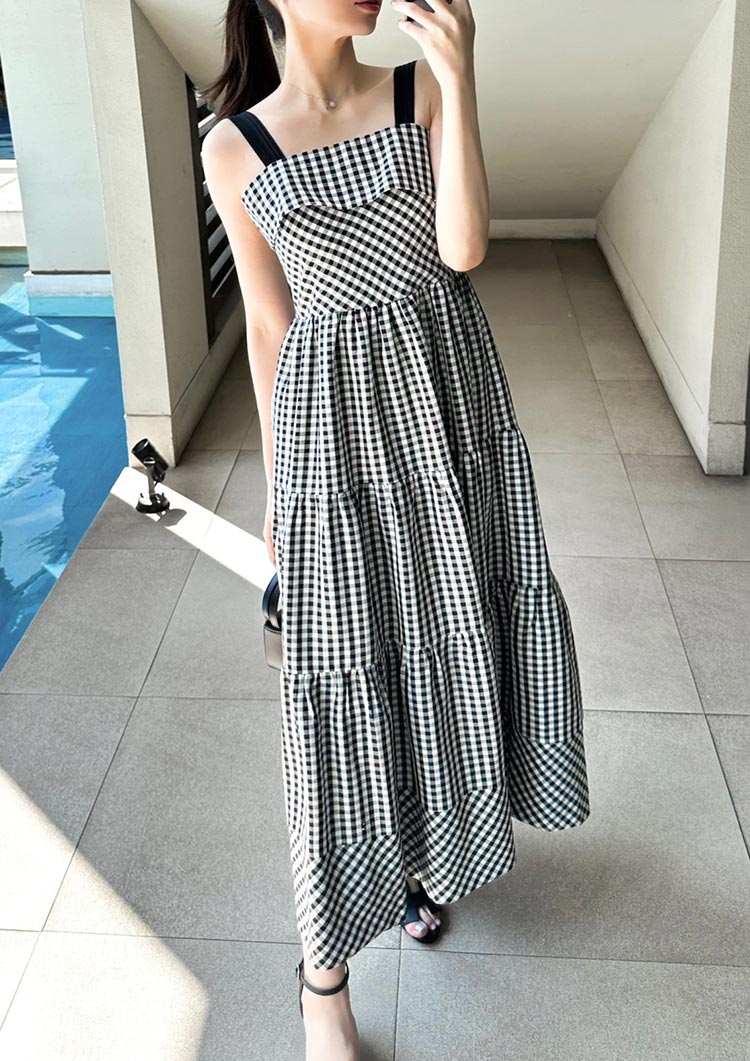 2Way Resort checkered dress LD057