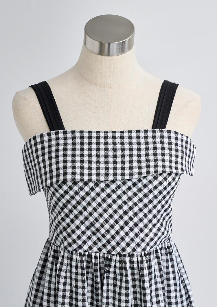 2Way Resort checkered dress LD057