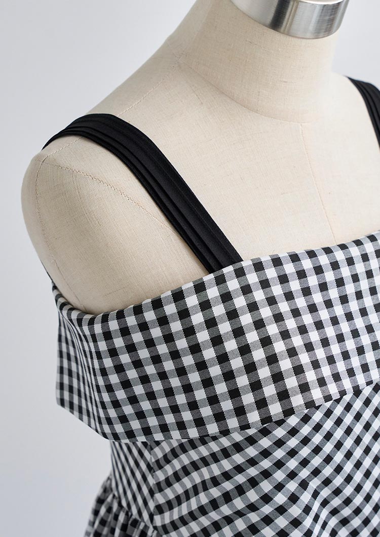 2Way Resort checkered dress LD057
