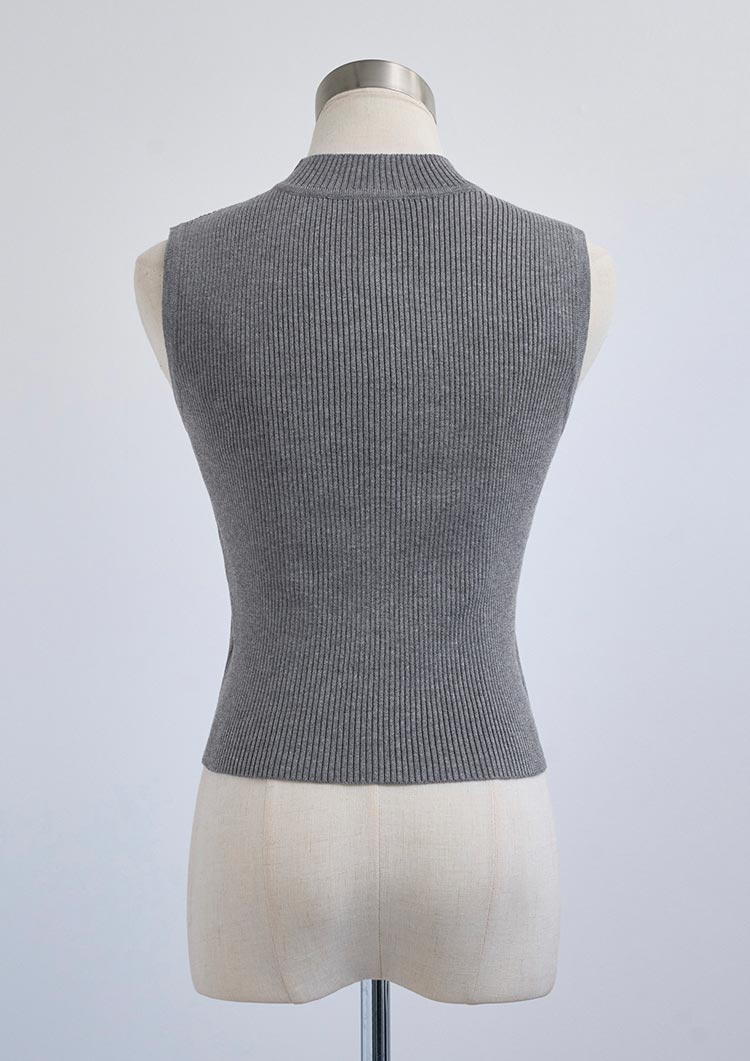 LD sleeveless knit top LD060