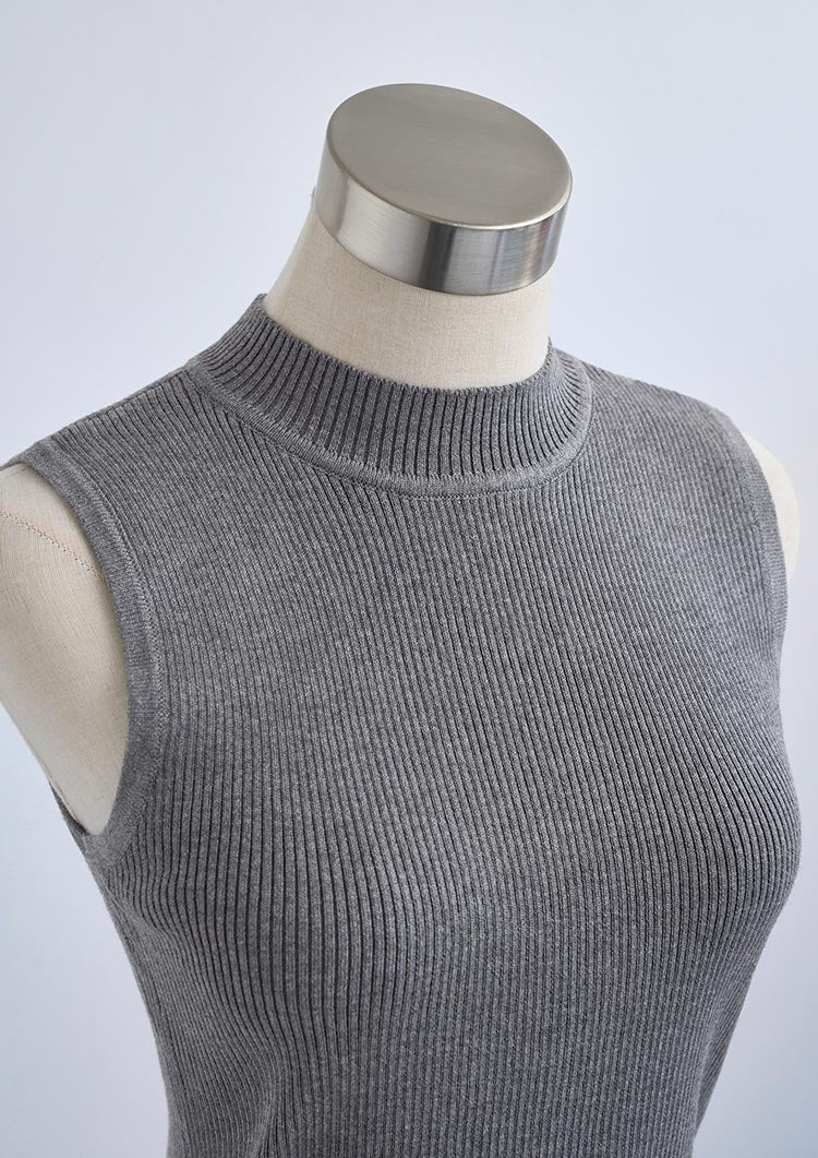 LD sleeveless knit top LD060