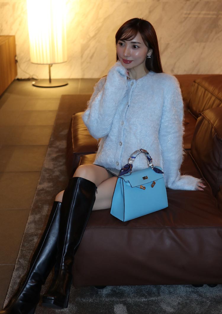 Cotton candy knit jacket LD063