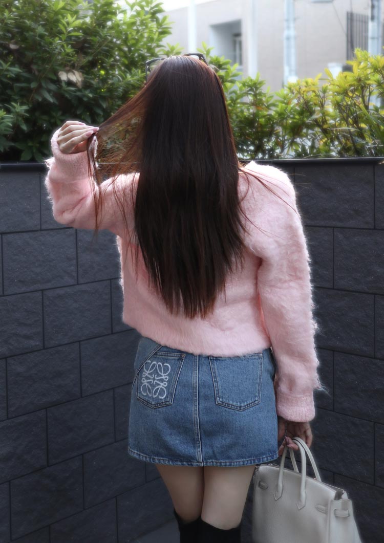 Cotton candy knit jacket LD063