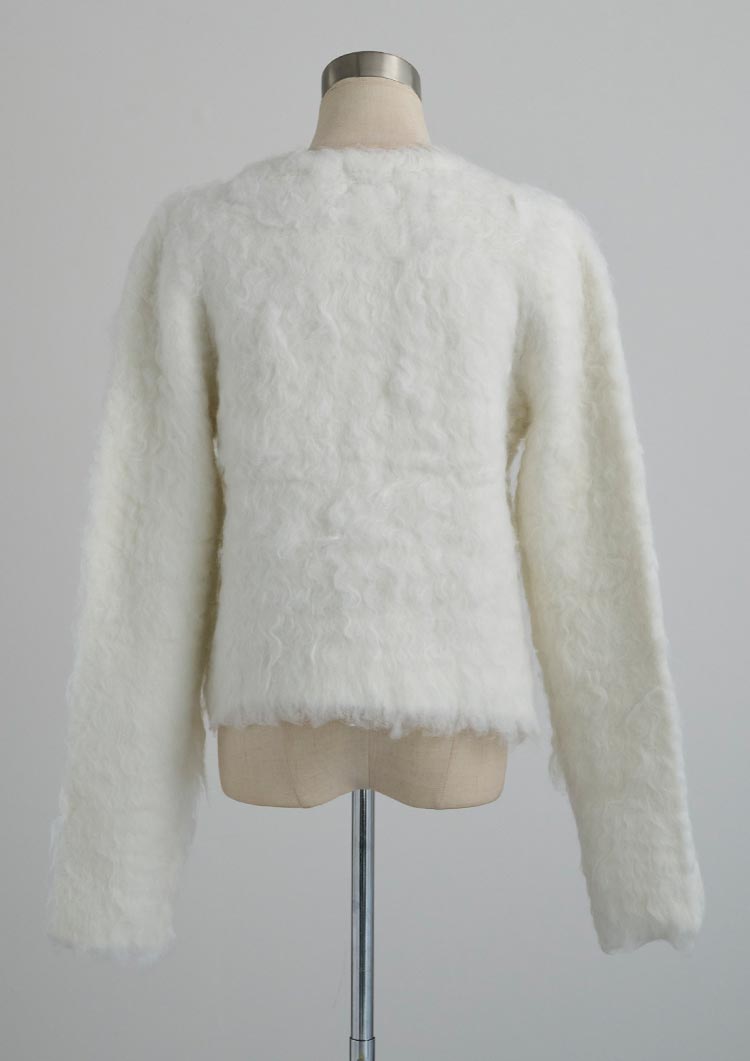 Cotton candy knit jacket LD063