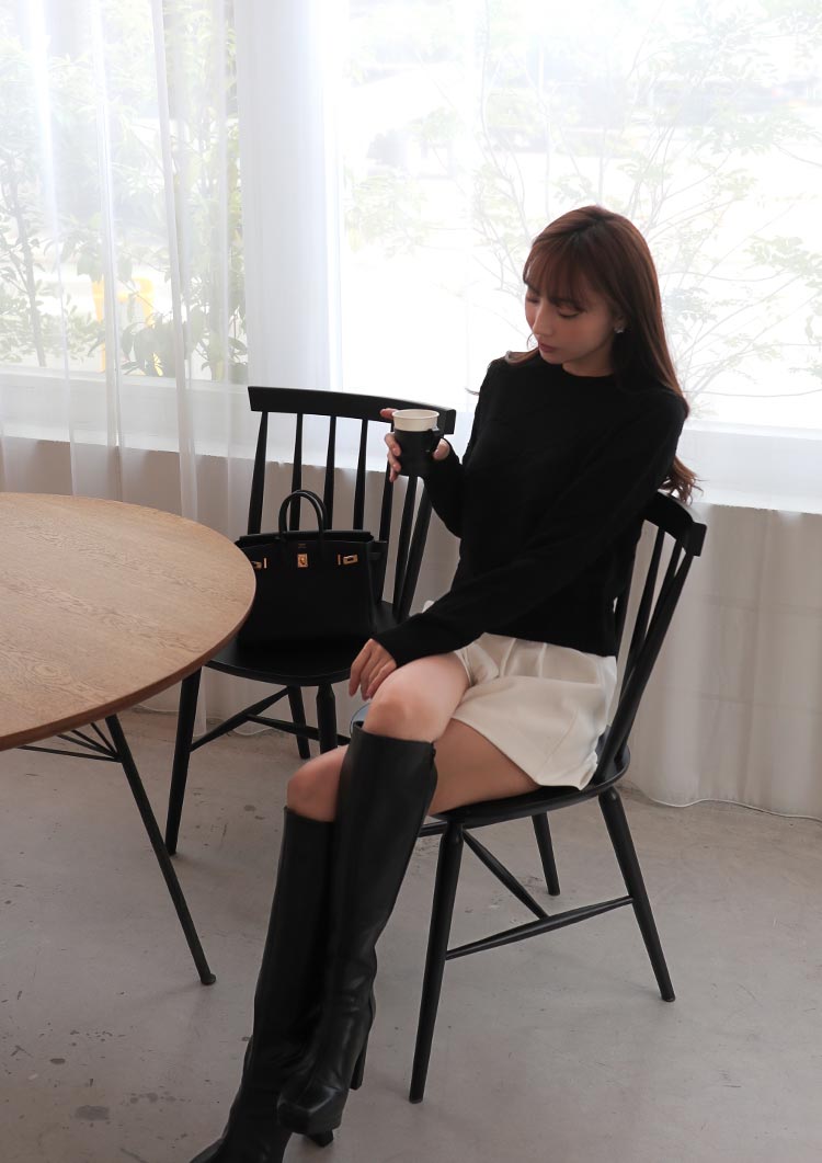 LD jacquard knit top LD067