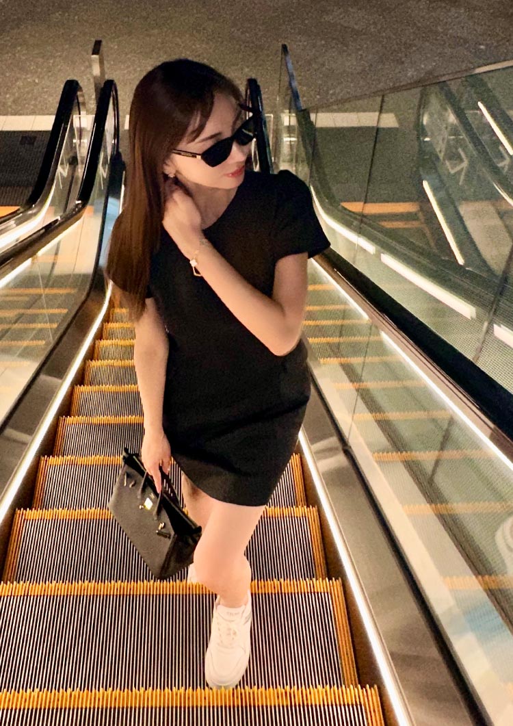 Short sleeve tweed onepiece LD069