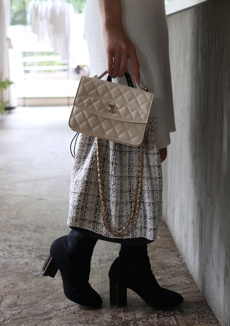 Tweed tote bag LD073