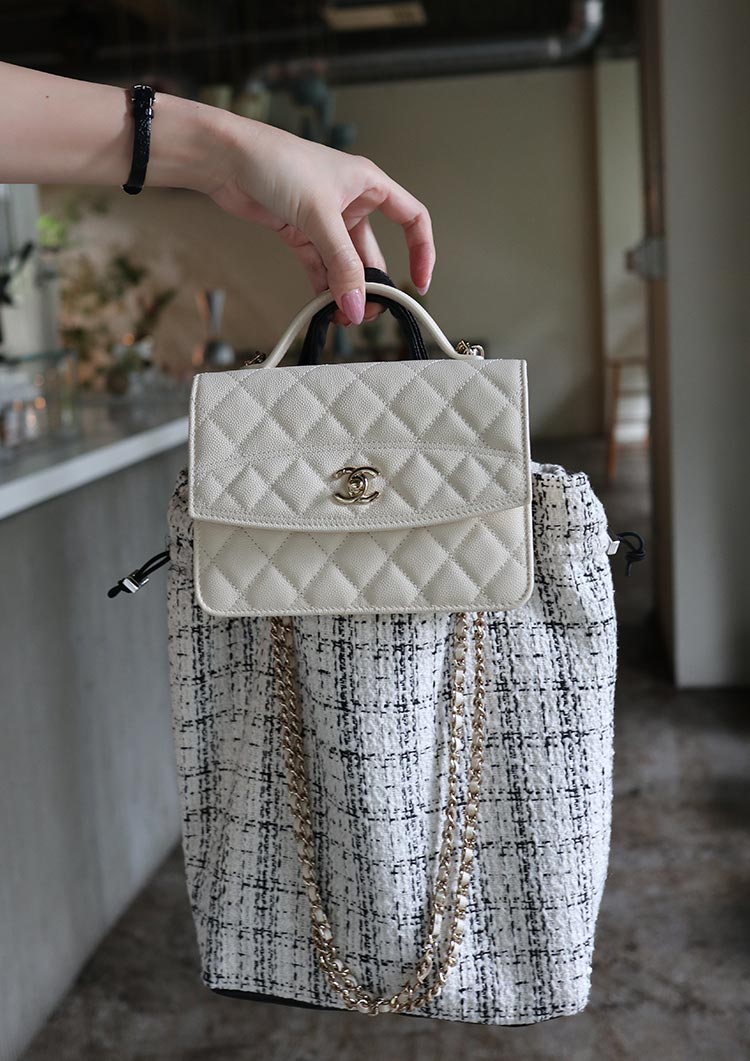 Tweed tote bag LD073
