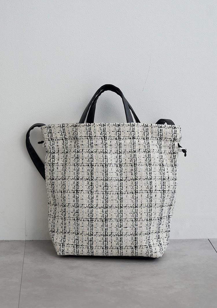 Tweed tote bag LD073