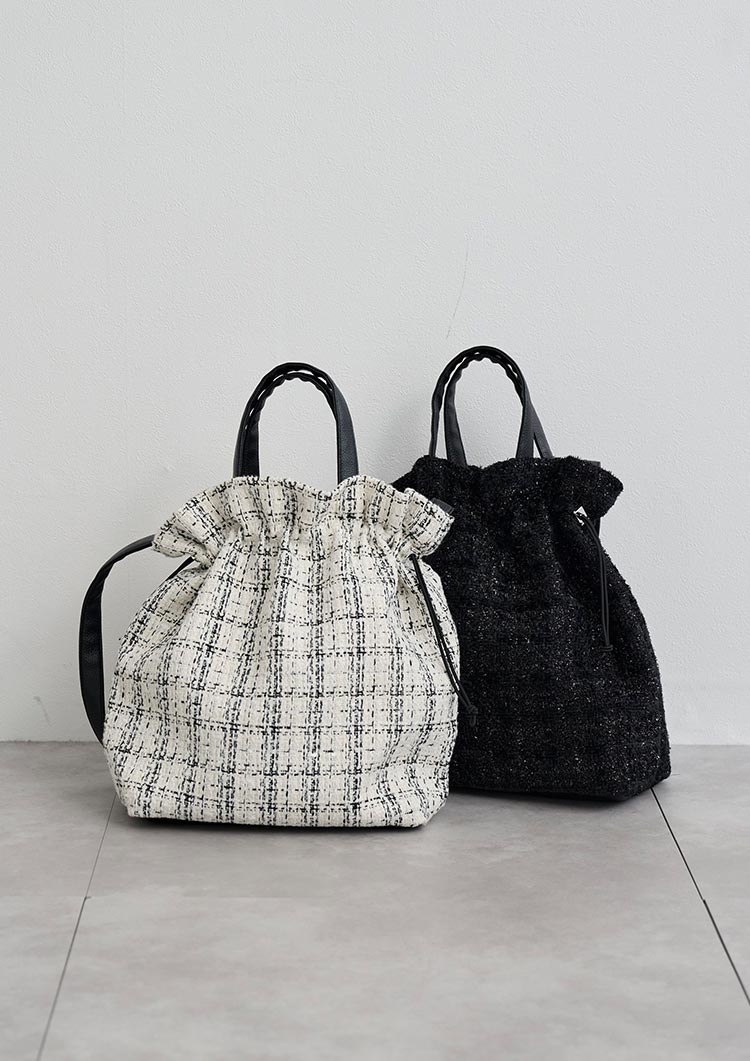 Tweed tote bag LD073