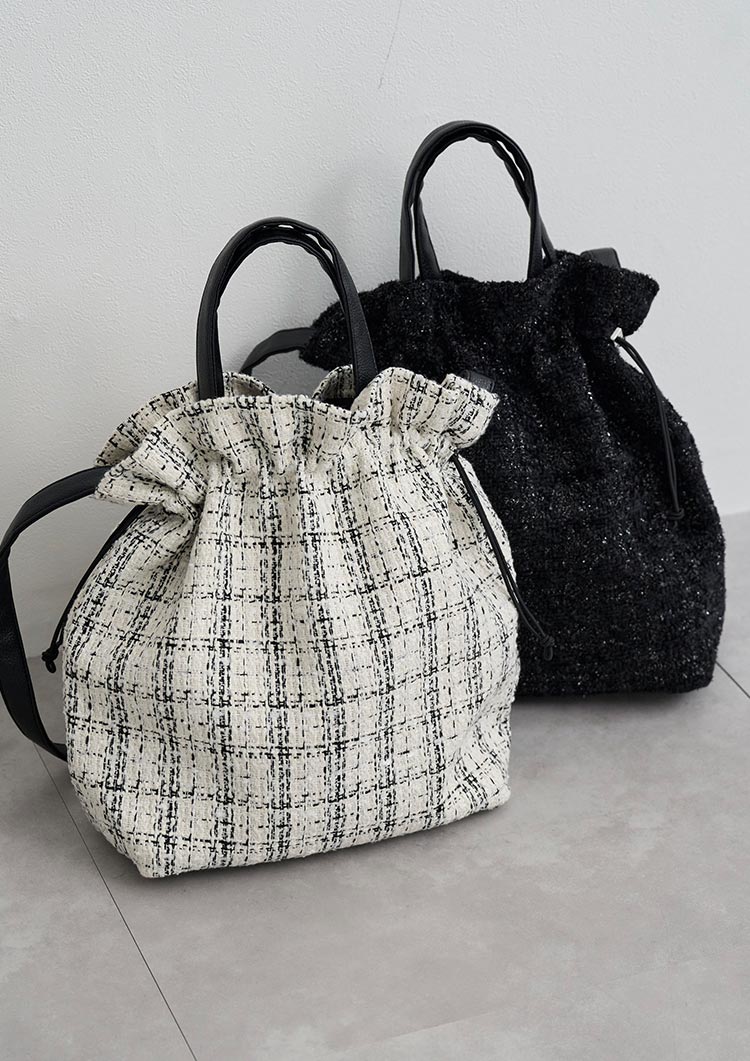 Tweed tote bag LD073