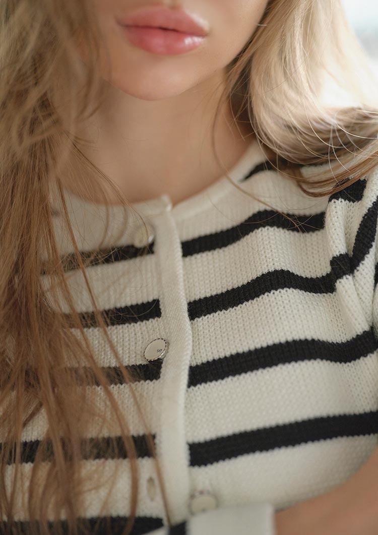 Knit short jacket LD005