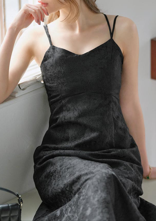 Flower jacquard cami dress LD007